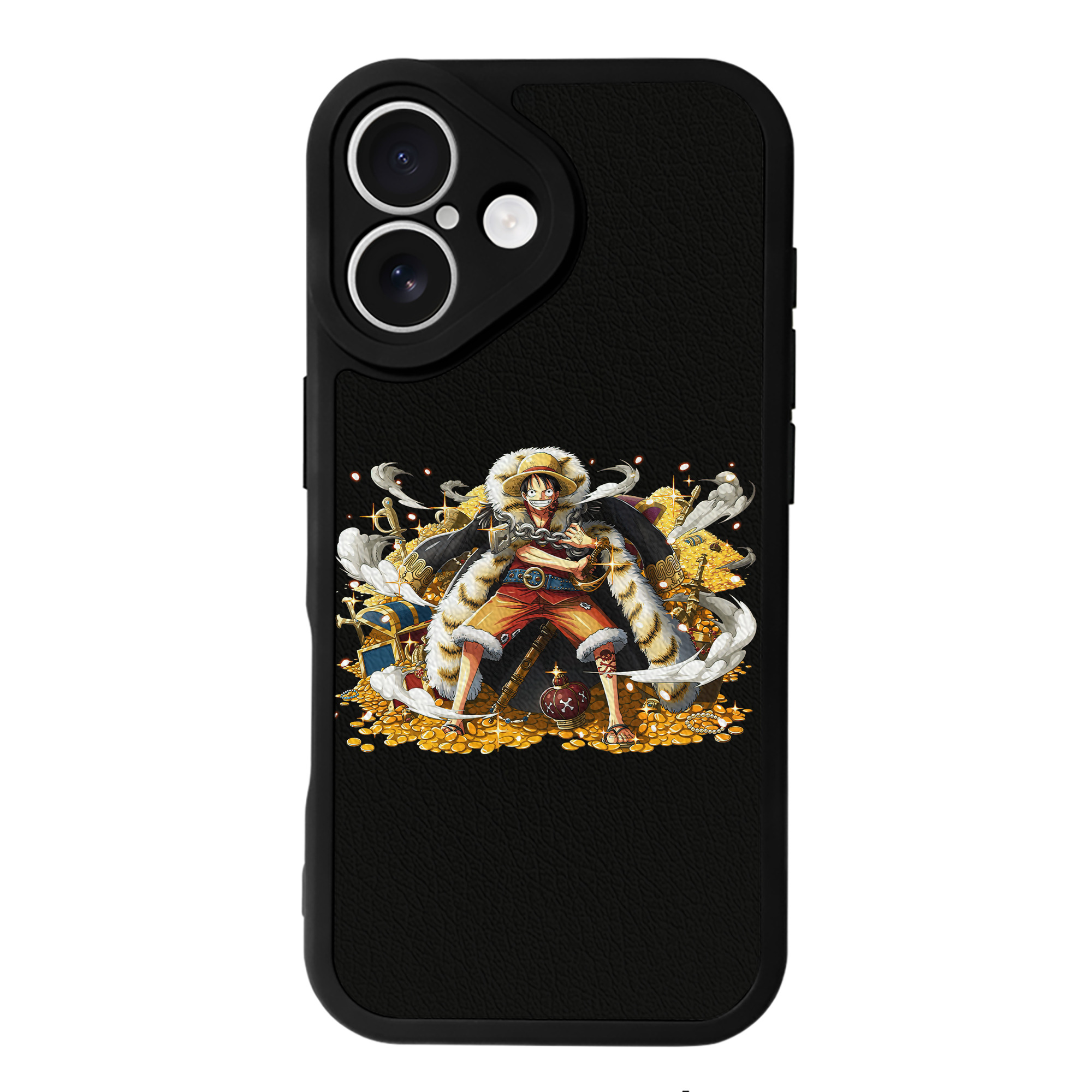 （画像用） ワンピース モンキー・D・ルフィ ONE PIECE Monkey D. Luffy 【iPhone 16シリーズ対応】シリコンスマホケース（レザー調） 材質：シリコン